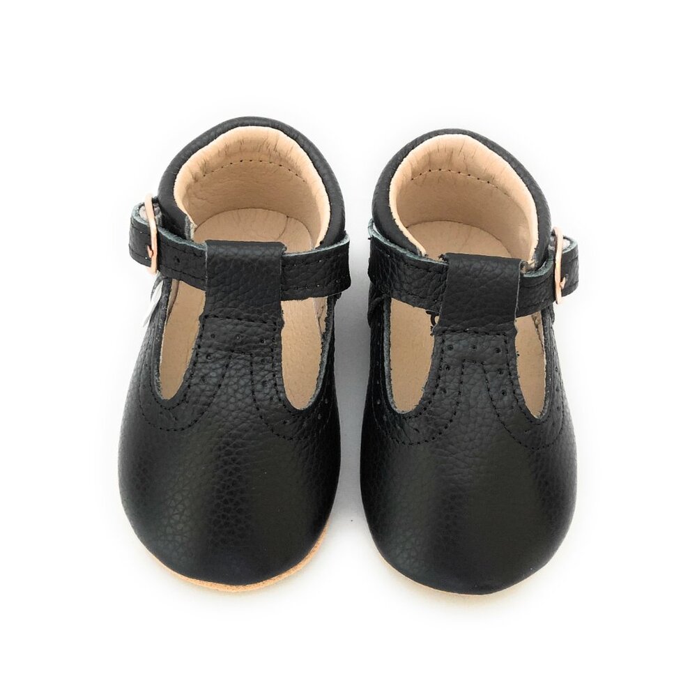 Starbie Soft-Sole Baby Mary Janes Black Baby Shoes Toddler Shoes dress shoes